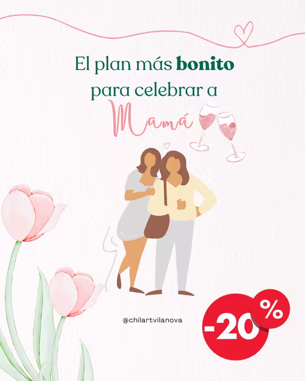Taller artístico para el día de la madre en Vilanova i la Geltrú con ChilArt