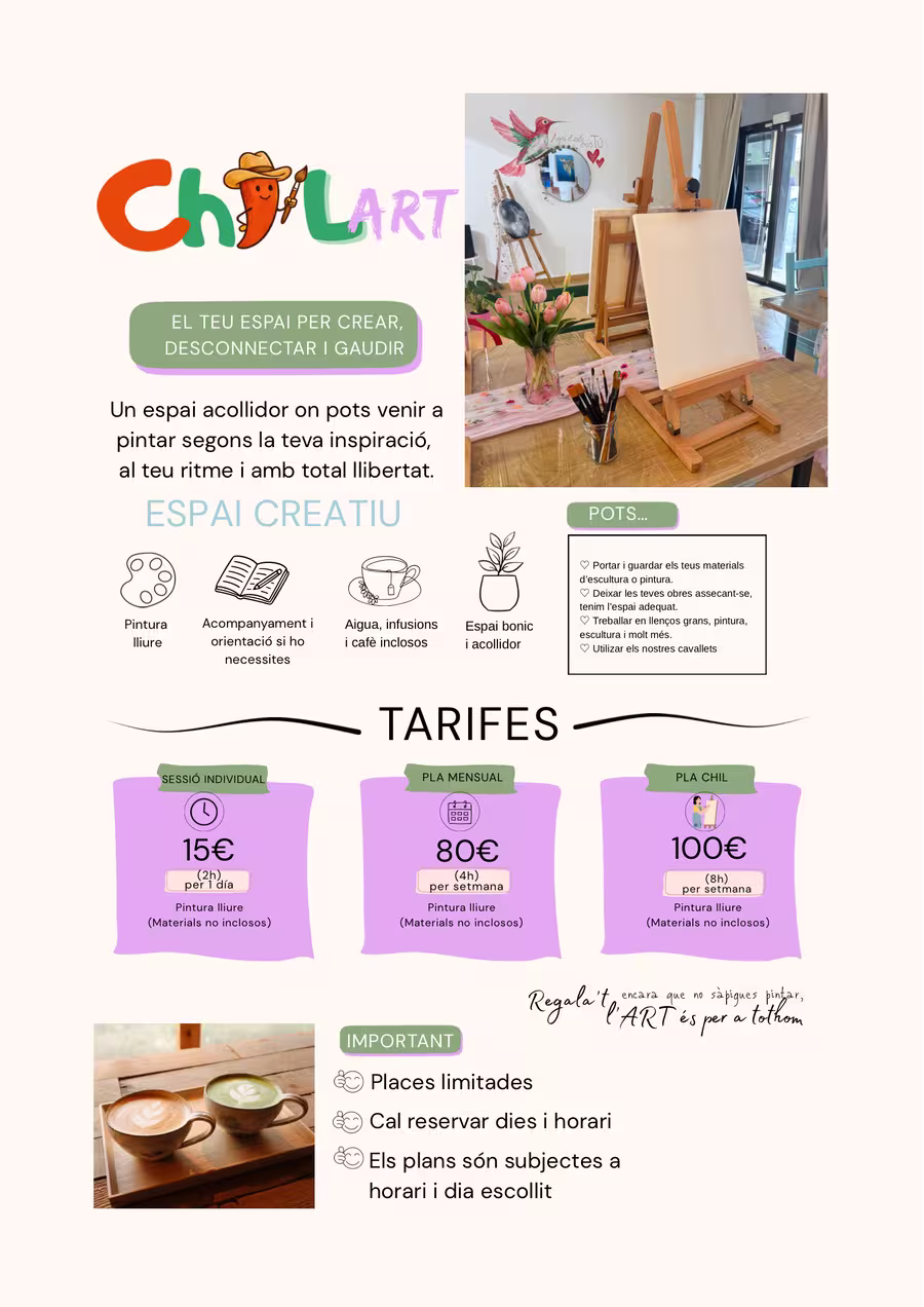 Tarifas Coworking Sesiones